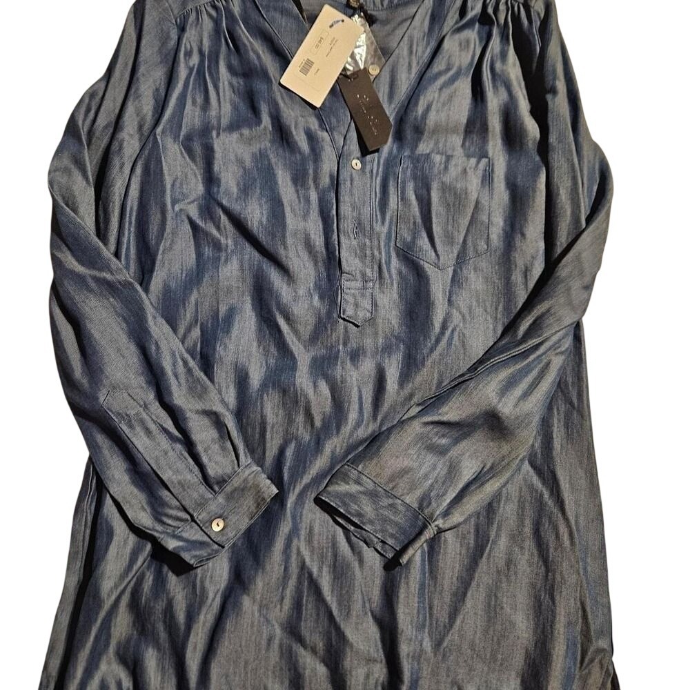 Honey Punch blue denim style dress NWT